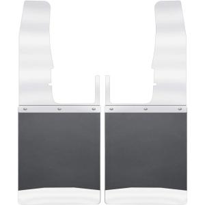 imageHusky Liners  Mud Flaps  Kick Back Mud Flaps Front 12quot Wide  Stainless Steel Top and Weight  Stainless Steel  17098  Fits 20092018 Dodge Ram 150025003500 2019 DodgeRam 1500 2 Pcs