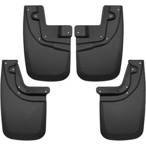 imageHusky Liners  Rear Mud Guards  20052015 Toyota Tacoma wOEM Fender Flares ampamp Mud Guards Rear Set  Black 2 Pc  57931Custom Front and Rear Mud Guard Set
