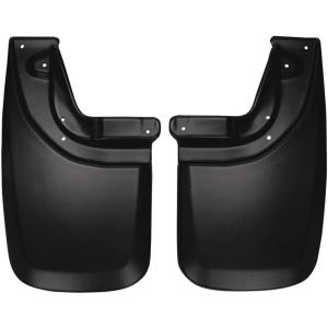 imageHusky Liners  Rear Mud Guards  20052015 Toyota Tacoma wOEM Fender Flares ampamp Mud Guards Rear Set  Black 2 Pc  57931Custom Rear Mud Guards