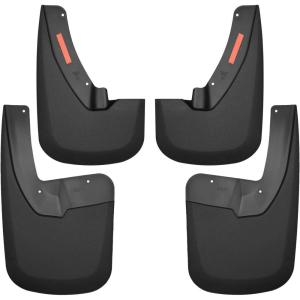 imageHusky Liners Custom Mud Guards  Fits 20092024 Ram 1500Ram 1500 1924 Classic Body 20102018 Ram 25003500 wSingle Rear Wheels ampamp wOEM  Front ampamp Rear 4pc Black  58186Custom Front and Rear Mud Guard Set