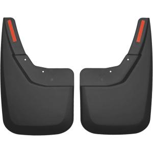 imageHusky Liners Mud Guards  Rear Mud Guards  Black  57881  Fits 20142018 Chevrolet Silverado 1500 20152019 Silverado 25003500 2019 Silverado 1500 LD wSingle Rear Wheels 2 PcsBlack