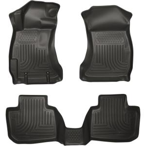 imageHusky Liners Weatherbeater Floor Mats  Fits 20132014 Subaru Legacy ampamp Subaru Outback  Front ampamp 2nd Row 3pc Black  99841