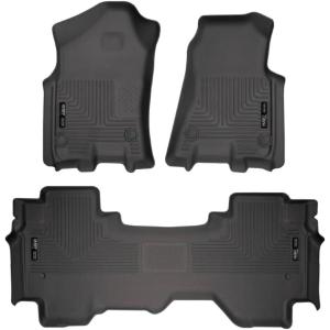 imageHusky Liners Weatherbeater Floor Mats  Fits 2019  2025 Ram 1500 Quad Cab  Front ampamp 2nd Row 3pc Black  94011Weatherbeater