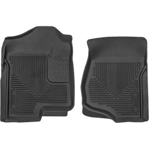 imageHusky Liners Xact Contour Floor Mats  Fits Various 20072014 Chevrolet Silverado ampamp GMC Sierra Suburban Yukon Tahoe Cadillac Escalade See Description  Front Row 2pc Black  53101