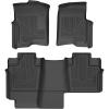 imageHusky Liners Weatherbeater Floor Mats  Fits 20042008 Ford F150 SUPERCREW CAB ONLY  Front ampamp 2nd Row 3pc Black  93621