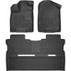 imageHusky Liners Weatherbeater Floor Mats  Fits 20172025 Honda Ridgeline  Front ampamp 2nd Row 3pc Black  93811