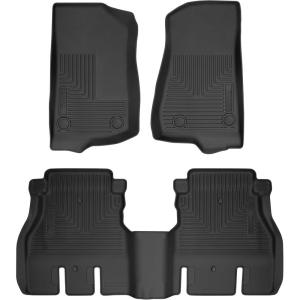 imageHusky Liners Weatherbeater Floor Mats  Fits 20182025 Jeep WranglerJL Unlimited 4Door  Front ampamp 2nd Row 3pc  93921