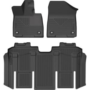 imageHusky Liners Weatherbeater Floor Mats  Fits 20212025 Toyota Sienna 2nd Row Bucket Seats  Front ampamp 2nd Row 3pc Black  93851