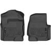 imageHusky Liners Weatherbeater Floor Mats  Fits 20172025 Ford F250F350F450 SUPERCREW ampamp SUPERCAB ONLY with Factory Vinyl Flooring  Front Row 2pc Black  13321Weatherbeater Front Floor Mats