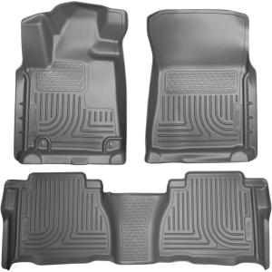 imageHusky Liners Weatherbeater Floor Mats  Fits 20072011 Toyota Tundra CREWMAX ampamp Double CAB ONLY Footwell Coverage  Front ampamp 2nd Row 3pc Black  98581Grey