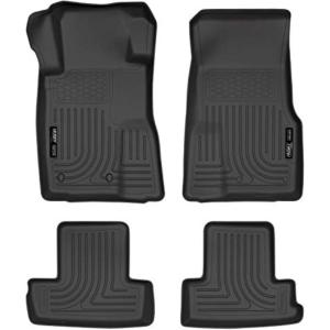 imageHusky Liners Weatherbeater Floor Mats  Fits 20102014 Ford Mustang  Front ampamp 2nd Row 4pc Black  98371