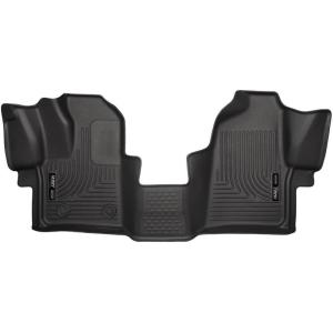 imageHusky Liners Weatherbeater Floor Mats  Fits 2015  2021 Ford Transit 150250350350HD wCarpet Flooring  Front Row 2pc Black  18771