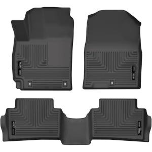 imageHusky Liners Weatherbeater Floor Mats  Fits 20182024 Hyundai Kona  Front ampamp 2nd Row 3pc Black  95581
