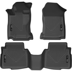 imageHusky Liners Weatherbeater Floor Mats  Fits 20202025 Subaru Legacy ampamp Subaru Outback  Front ampamp 2nd Row 3pc Black  95541Black