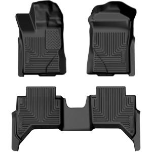 imageHusky Liners Weatherbeater Floor Mats  Fits 2024 Ford Ranger SUPERCREW CAB ONLY  Front ampamp 2nd Row 3pc Black  94171