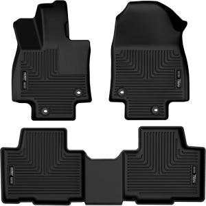 imageHusky Liners Weatherbeater Floor Mats  Fits 20242025 Toyota Grand Highlander ampamp Lexus TX350  Front ampamp 2nd Row 3pc Black  99351Front  2nd Row  2024  2025 Grand Highlander