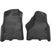 imageHusky Liners Weatherbeater Floor Mats  Fits 20092024 Ram 1500 1924 Classic Body only Crew CAB ONLY 20102018 Ram 25003500 wAutomatic Transmission  Front ampamp 2nd Row 3pc Grey  99002Black