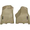 imageHusky Liners Weatherbeater Floor Mats  Fits 20092024 Ram 1500 1924 Classic Body only Crew CAB ONLY 20102018 Ram 25003500 wAutomatic Transmission  Front ampamp 2nd Row 3pc Grey  99002Tan