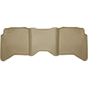 imageHusky Liners Weatherbeater Floor Mats  Fits 20092024 Ram 1500 1924 Classic Body only Crew CAB ONLY 20102018 Ram 25003500 wAutomatic Transmission  Front ampamp 2nd Row 3pc Grey  99002Tan