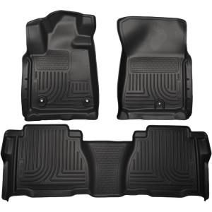 imageHusky Liners Weatherbeater Floor Mats  Fits 20122013 Toyota Tundra CREWMAX ampamp Double CAB ONLY  Front ampamp 2nd Row 3pc Black  99591Black