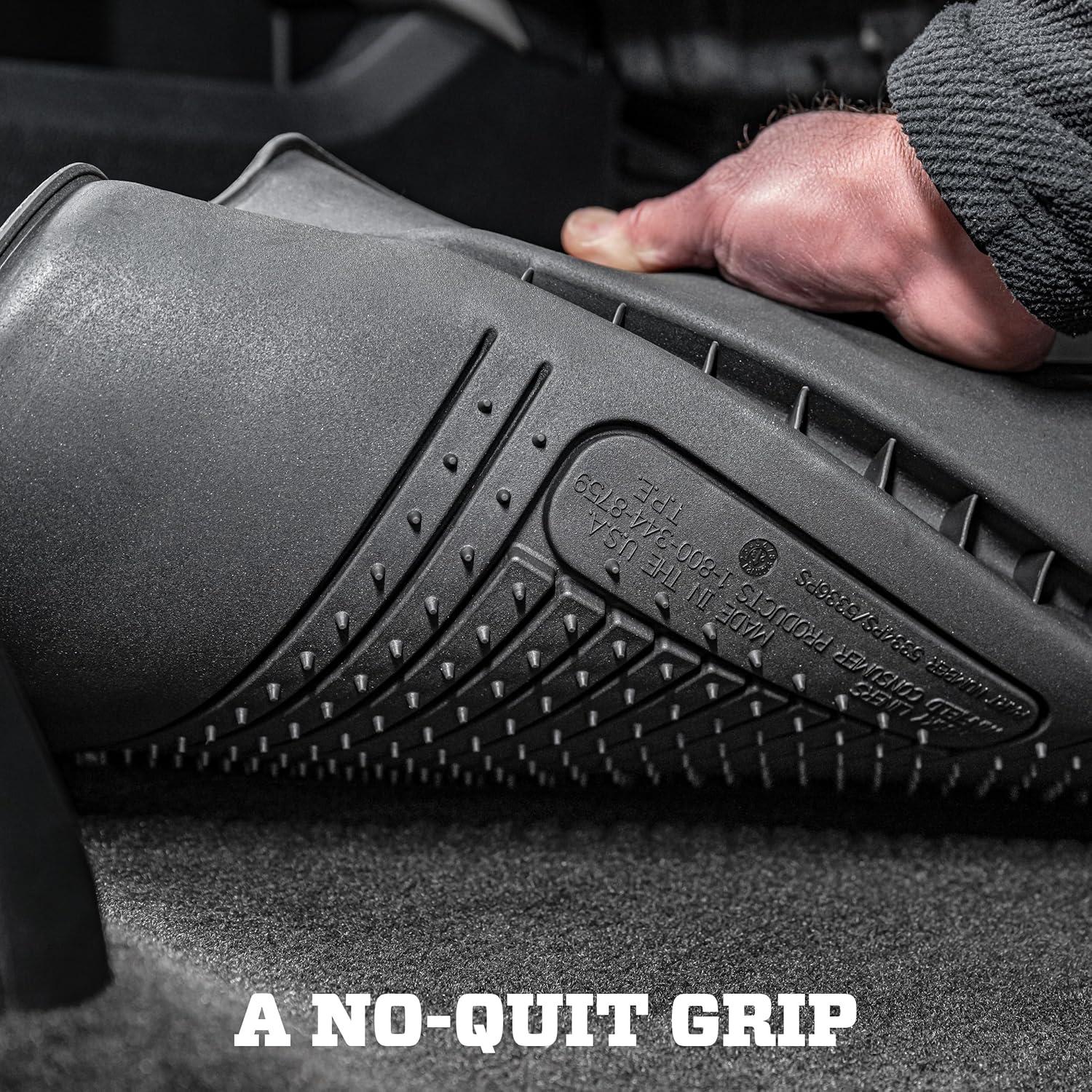 imageHusky Liners Weatherbeater Floor Mats  Fits 20142016 Kia Sportage wFactory Carpet Mat Retaining Hooks  Front amp 2nd Row 3pc Black  99821