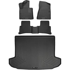imageHusky Liners Weatherbeater Floor Mats  Fits 20172022 Kia Sportage  Front amp 2nd Row  Cargo 4pc Black