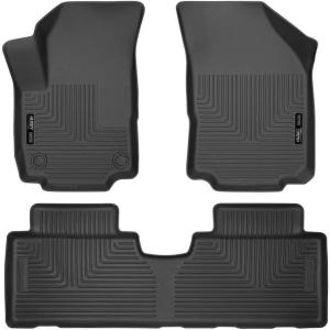 imageHusky Liners Weatherbeater Floor Mats  Fits 20182024 Chevrolet Equinox  Front amp 2nd Row 3pc Black  99131Black