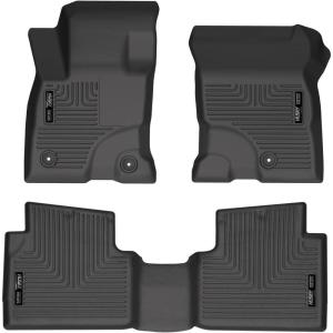 imageHusky Liners Weatherbeater Floor Mats  Fits 20222026 Ford Escape Hybrid  Front amp 2nd Row 3pc Black  95561
