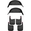 imageHusky Liners  Front amp Rear Mud Guards amp Rear Wheel Well Guards  Fits 20172023 Ford F250 F350 wSingle Rear Wheels amp wo OEM Fender Flares Black 6 pcs  79131 amp 58466