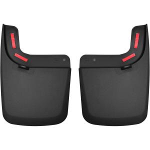 imageHusky Liners  Front Mud Guards  20172022 Ford F250F350 Super Duty wOEM Fender Flares Front Set  Black 2 Pc  58471WITH Fender Flares