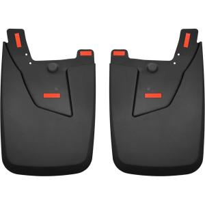 imageHusky Liners  Rear Mud Guards  Fits 20192024 Dodge Ram 25003500 with Single Rear Wheels amp OE Fender Flares  Black 2 Pc  59051