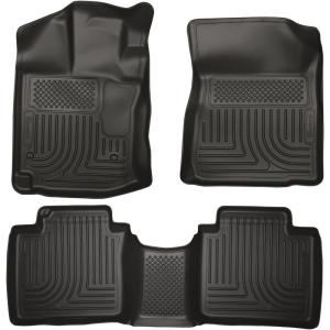 imageHusky Liners Weatherbeater Floor Mats  Fits 20122014 Toyota Venza  Front amp 2nd Row 3pc Black  99541