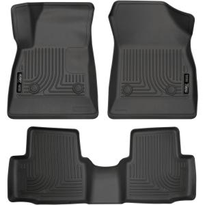imageHusky Liners Weatherbeater Floor Mats  Fits 2016  2020 Chevrolet Cruze  Front amp 2nd Row 3pc Black  99161