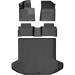 imageHusky Liners Weatherbeater Floor Mats  Fits 20232024 Kia Sportage  Front amp 2nd Row  Cargo 4pc Black