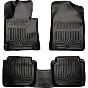 imageHusky Liners Weatherbeater Floor Mats  Fits 20112013 Hyundai Elantra Sedan 2013 Hyundai Elantra Coupe  Front amp 2nd Row 3pc Black  98891