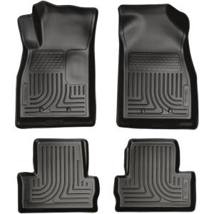 imageHusky Liners Weatherbeater Floor Mats  Fits 20112015 Chevrolet Volt  Front amp 2nd Row 4pc Black  98181