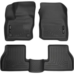 imageHusky Liners Weatherbeater Floor Mats  Fits 2016  2018 Ford Focus  Front amp 2nd Row 3pc Black  99771