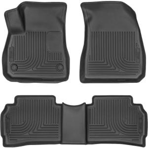 imageHusky Liners Weatherbeater Floor Mats  Fits 20162025 Chevrolet Malibu  Front amp 2nd Row 3pc Black  99191
