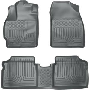 imageHusky Liners Weatherbeater Floor Mats  Fits 20102014 Toyota Prius  Front amp 2nd Row 3pc Grey  98922