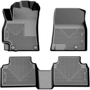 imageHusky Liners Weatherbeater Floor Mats  Fits 20252026 Kia K4  Front amp 2nd Row 3pc Black  96181