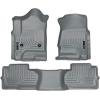 imageHusky Liners Weatherbeater Floor Mats  Fits 20142018 Chevrolet Silverado amp GMC Sierra 1500 Crew CAB 1519 SilveradoSierra 2500 3500 Crew CAB ONLY Full Coverage  2nd Row 1pc Black  19231Grey