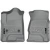 imageHusky Liners Weatherbeater Floor Mats  Fits 20142018 Chevrolet Silverado amp GMC Sierra 1500 Crew CAB 1519 SilveradoSierra 2500 3500 Crew CAB ONLY Full Coverage  2nd Row 1pc Black  19231Grey