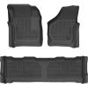 imageHusky Liners Weatherbeater Floor Mats  Fits 19992007 Ford F250 amp 350 Super Duty Crew CAB ONLY  Front amp 2nd Row 3pc Black  93631