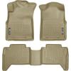 imageHusky Liners Weatherbeater Floor Mats  Fits 20052015 Toyota Tacoma Double CAB ONLY Footwell Coverage  Front amp 2nd Row 3pc Tan  98953