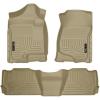 imageHusky Liners Weatherbeater Floor Mats  Fits 20072014 Cadillac Escalade Chevrolet Tahoe amp GMC Yukon  Front amp 2nd Row 3pc Tan  98253