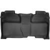 imageHusky Liners Weatherbeater Floor Mats  Fits 20142018 Chevrolet Silverado amp GMC Sierra 1500 Crew CAB 1519 SilveradoSierra 2500 3500 Crew CAB ONLY Full Coverage  2nd Row 1pc Black  19231Black