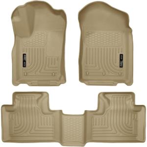 imageHusky Liners Weatherbeater Floor Mats  Fits 20112015 Dodge Durango amp Jeep Grand Cherokee  Front amp 2nd Row 3pc Tan  99053Tan