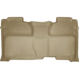 imageHusky Liners Weatherbeater Floor Mats  Fits 20142018 Chevrolet Silverado amp GMC Sierra 1500 Crew CAB 1519 SilveradoSierra 2500 3500 Crew CAB ONLY Full Coverage  2nd Row 1pc Black  19231Tan