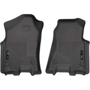 imageHusky Liners Weatherbeater Floor Mats  Fits 20192024 Dodge Ram 1500 Crew Cab amp Quad Cab  Front Row 2pc Black  13741