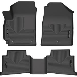 imageHusky Liners Weatherbeater Floor Mats  Fits 20202026 Lincoln Corsair  Front amp 2nd Row 3pc Black  96711Front  2nd Row